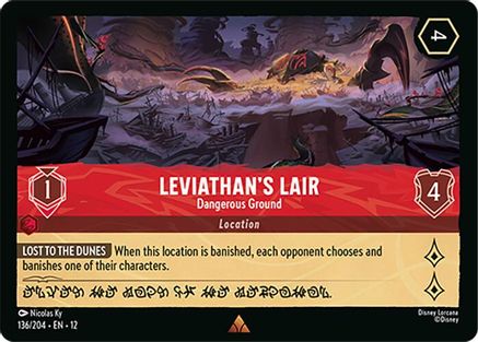 Leviathan's Lair - Dangerous Ground 136/204 Rare Wilds Unknown Lorcana Near Mint