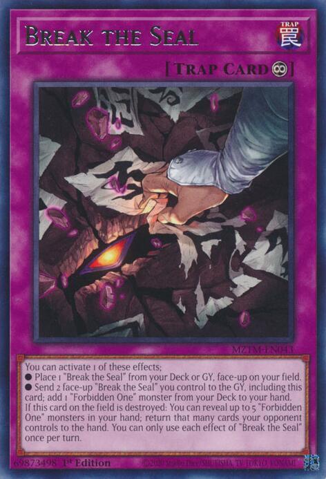 Break the Seal MZTM-EN043 Rare Maze of the Master Yu-Gi-Oh Near Mint