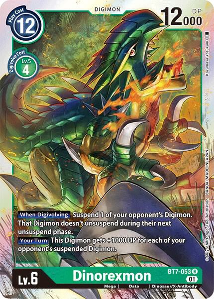 Dinorexmon BT7-053 R Rare Next Adventure Digimon Near Mint