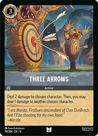 Three Arrows 197/204 Uncommon Wilds Unknown Lorcana Near Mint