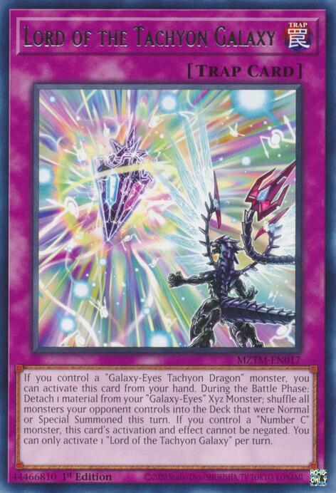Lord of the Tachyon Galaxy MZTM-EN017 Rare Maze of the Master Yu-Gi-Oh Near Mint