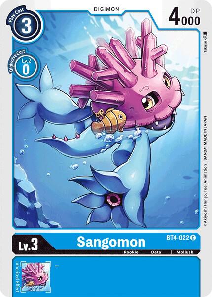 Sangomon BT4-022 C Common Great Legend Digimon Near Mint