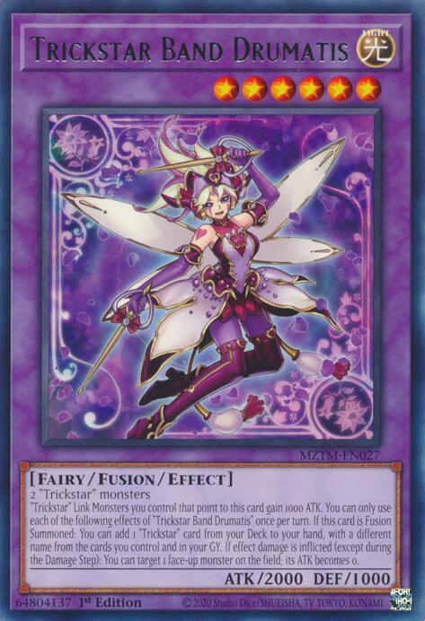 Trickstar Band Drumatis MZTM-EN027 Rare Maze of the Master Yu-Gi-Oh Near Mint