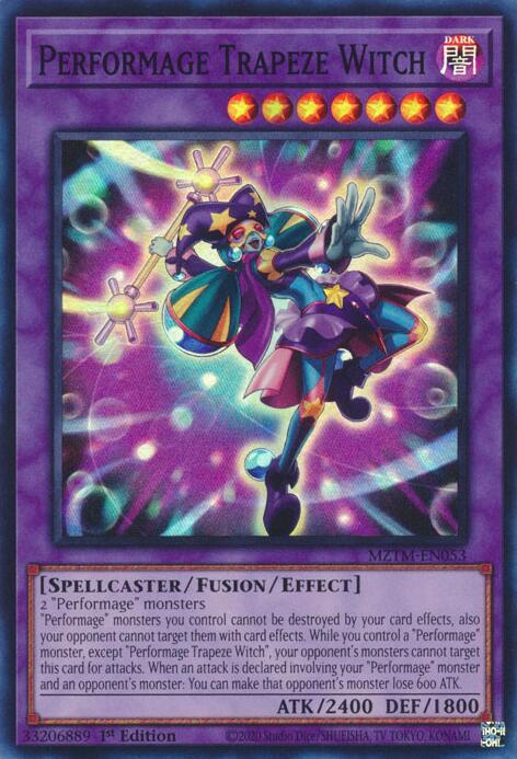 Performage Trapeze Witch MZTM-EN053 Super Rare Maze of the Master Yu-Gi-Oh NM