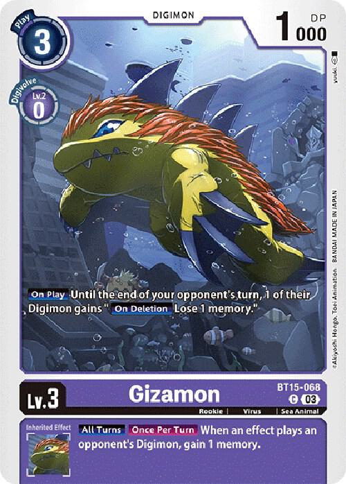 Gizamon BT15-068 C Common Exceed Apocalypse Digimon Near Mint