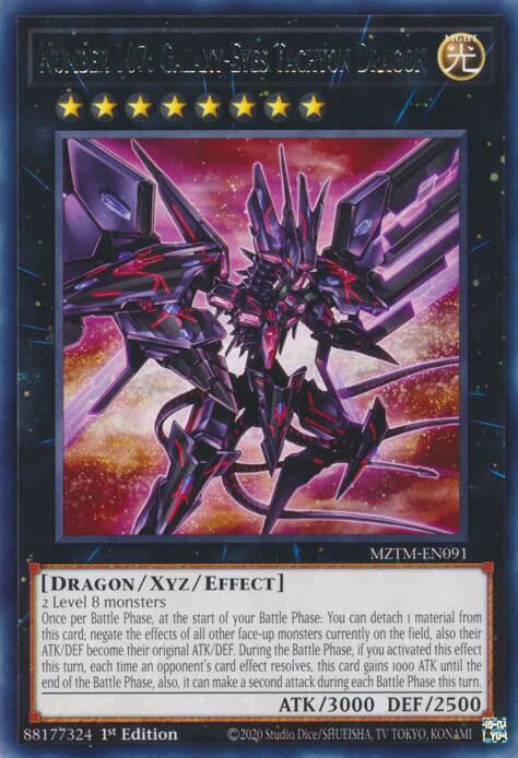Number 107: Galaxy-Eyes Tachyon Dragon MZTM-EN091 Maze of the Master Yu-Gi-Oh NM