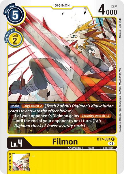 Filmon BT7-034 C Common Next Adventure Digimon Near Mint