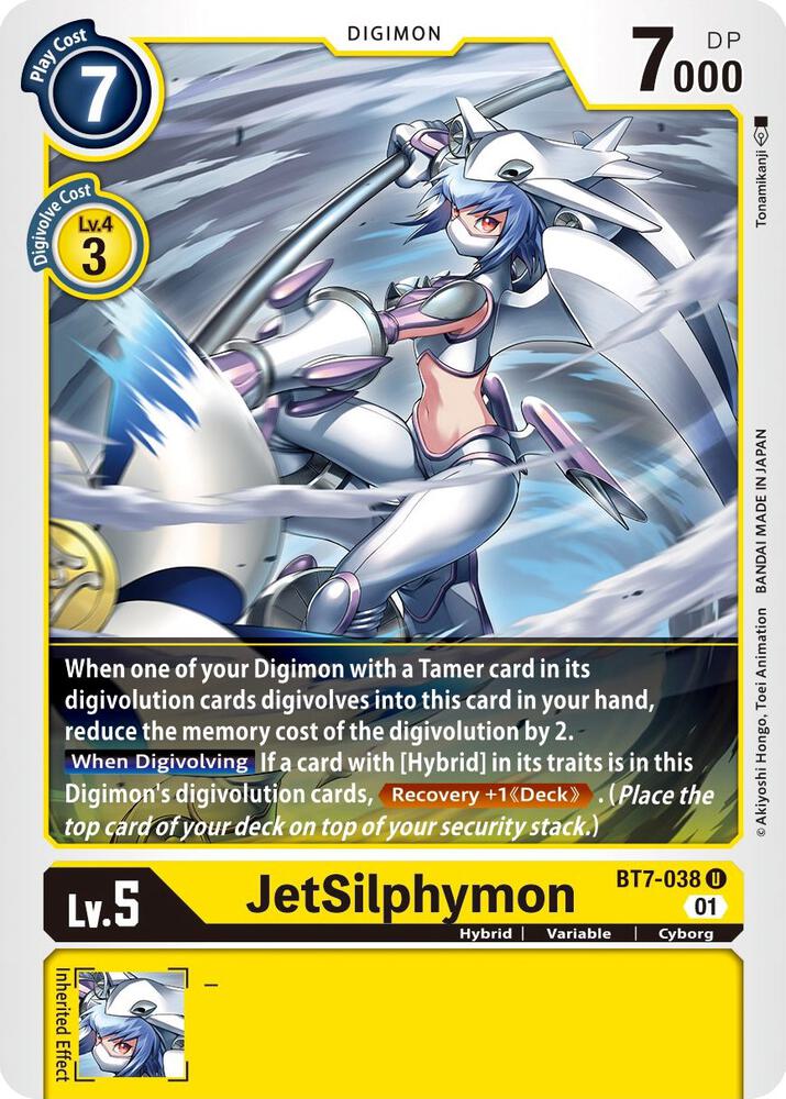 JetSilphymon BT7-038 U Uncommon Next Adventure Digimon Near Mint
