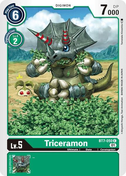 Triceramon BT7-050 C Common Next Adventure Digimon Near Mint