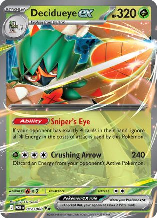 Decidueye ex 012/088 Double Rare Perfect Order Pokemon Near Mint