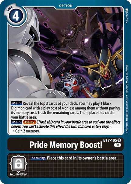 Pride Memory Boost! BT7-105 U Uncommon Next Adventure Digimon Near Mint