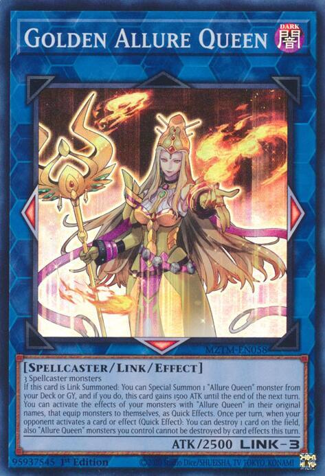 Golden Allure Queen MZTM-EN058 Super Rare Maze of the Master Yu-Gi-Oh Near Mint