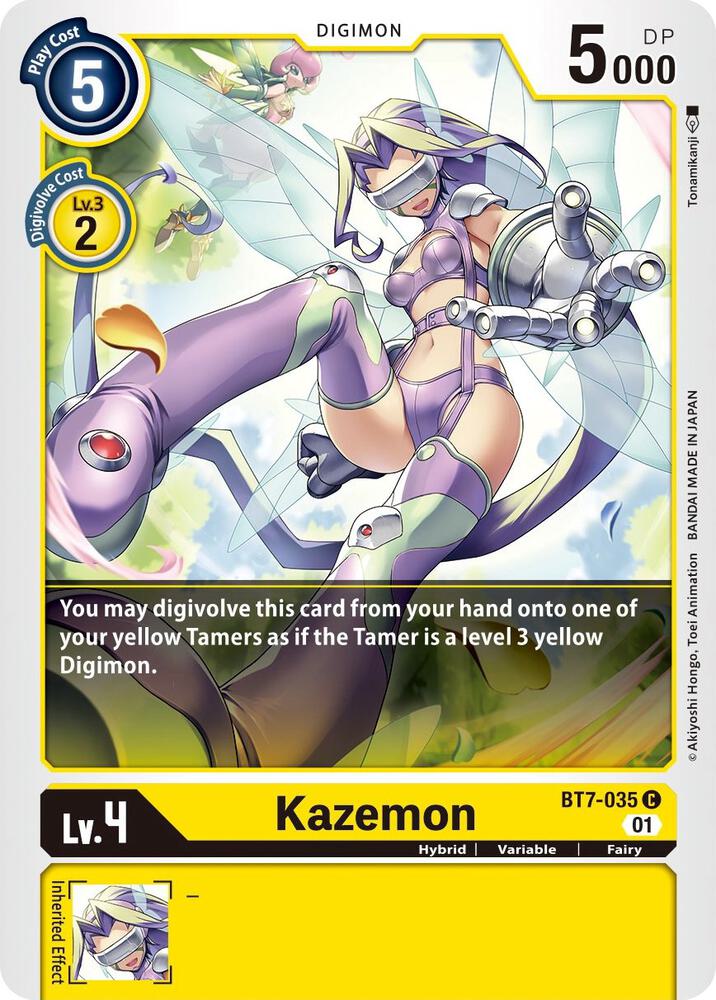 Kazemon BT7-035 C Common Next Adventure Digimon Near Mint