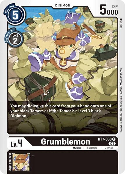 Grumblemon BT7-060 C Common Next Adventure Digimon Near Mint