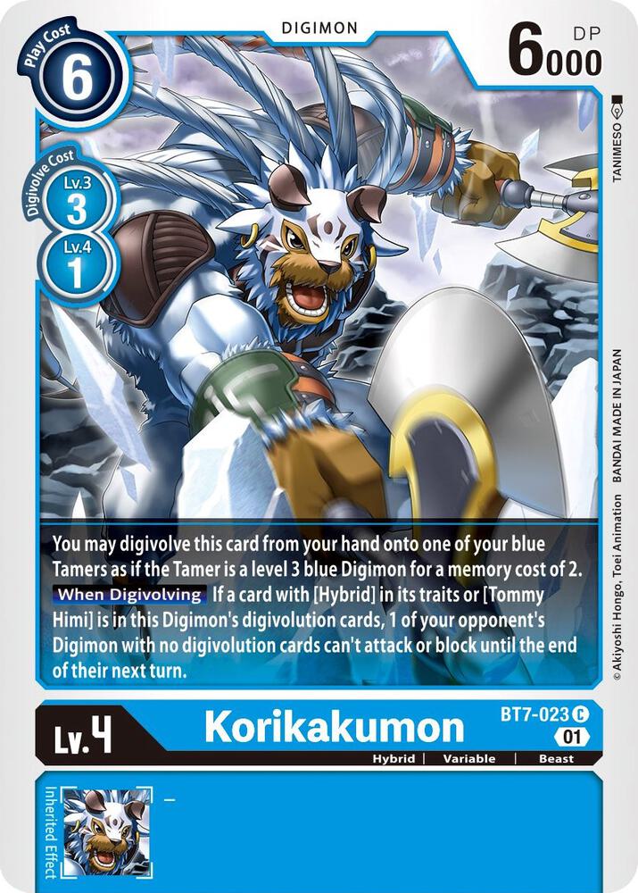 Korikakumon BT7-023 C Common Next Adventure Digimon Near Mint