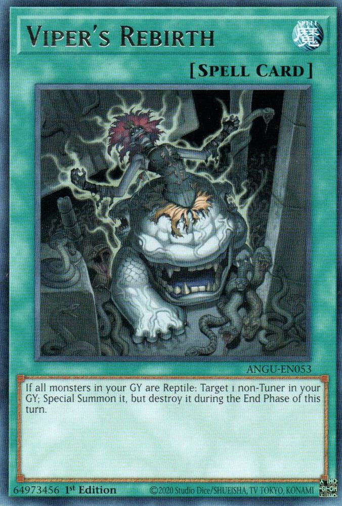 Viper's Rebirth ANGU-EN053 Rare Ancient Guardians Yu-Gi-Oh Near Mint
