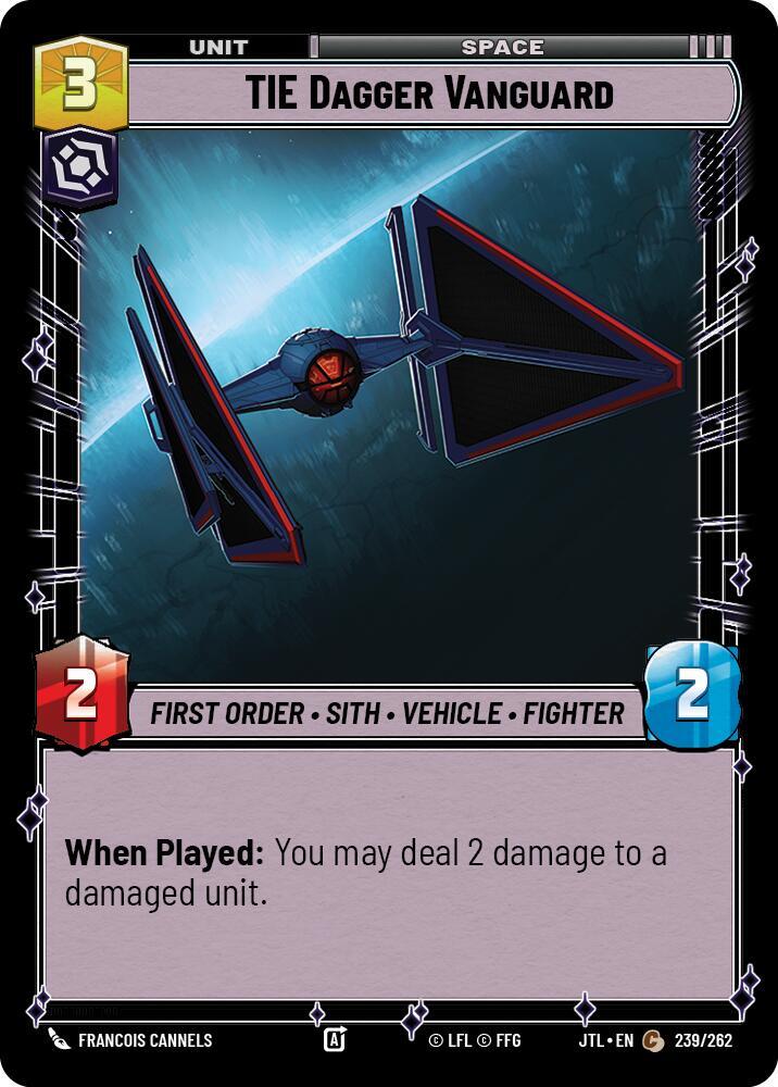 TIE Dagger Vanguard 239/262 Common Jump to Lightspeed Star Wars Unlimited NM