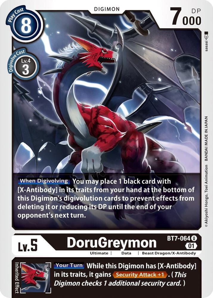 DoruGreymon BT7-064 U Uncommon Next Adventure Digimon Near Mint
