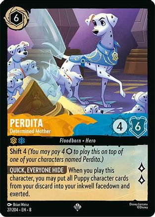 Perdita - Determined Mother 27/204 Reign of Jafar Lorcana Cold Foil NM