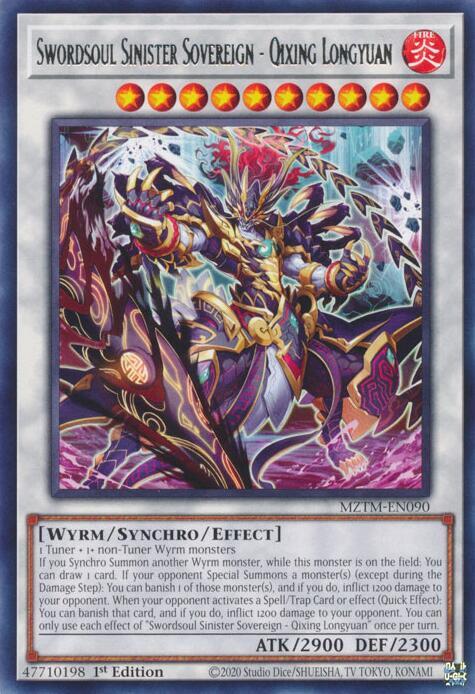 Swordsoul Sinister Sovereign - Qixing Longyuan MZTM-EN090 Yu-Gi-Oh NM