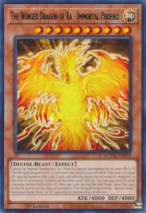 The Winged Dragon of Ra - Immortal Phoenix MZTM-EN074  Yu-Gi-Oh NM