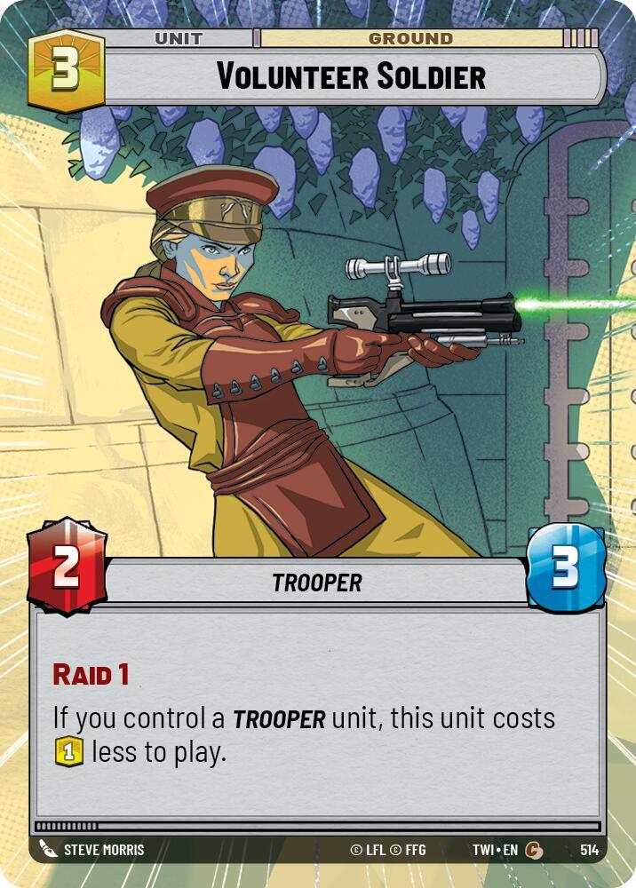 Volunteer Soldier Hyperspace 514 Twilight of the Republic Star Wars Unlimited NM