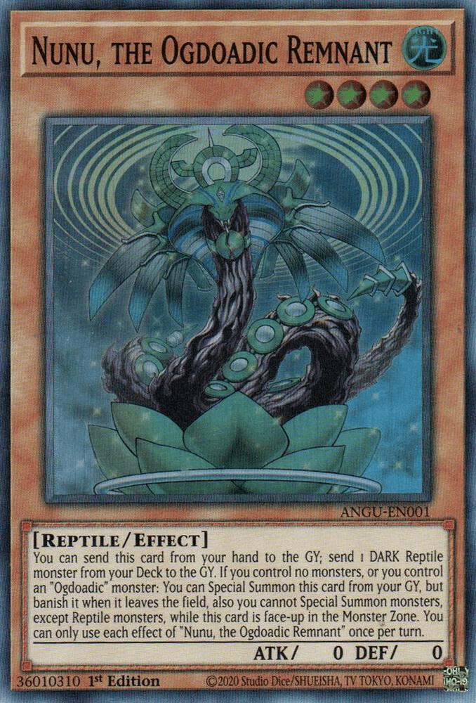 Nunu, the Ogdoadic Remnant ANGU-EN001 Super Rare Ancient Guardians Yu-Gi-Oh NM