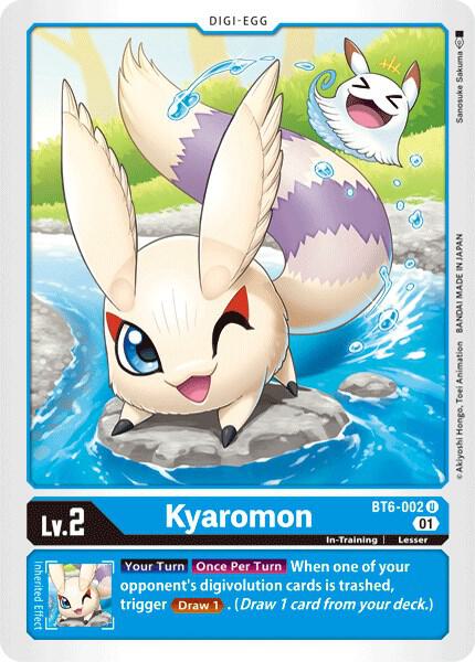 Kyaromon BT6-002 U Uncommon Double Diamond Digimon Near Mint