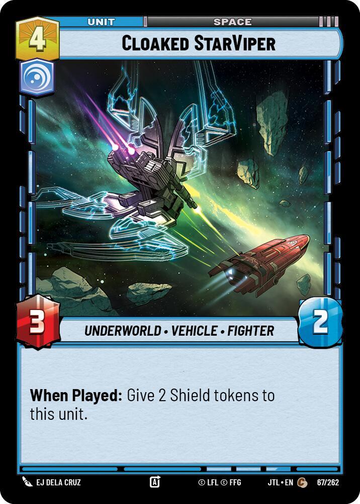Cloaked StarViper 067/262 Common Jump to Lightspeed Star Wars Unlimited NM