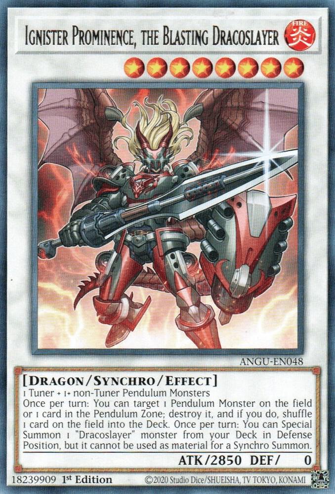 Ignister Prominence, the Blasting Dracoslayer ANGU-EN048  Yu-Gi-Oh NM