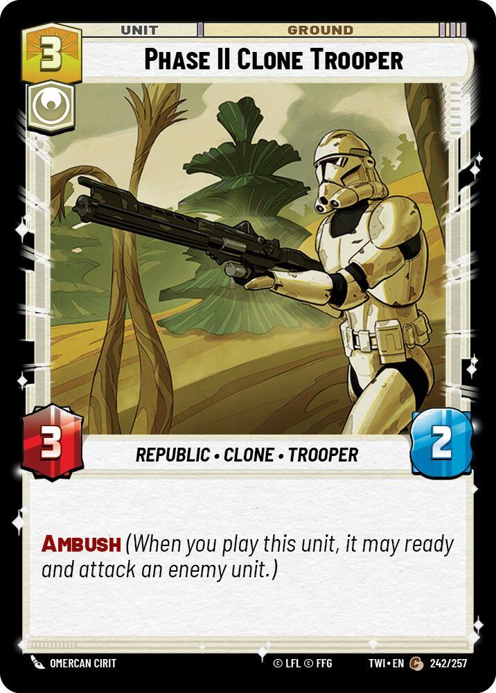 Phase II Clone Trooper 242/257 Twilight of the Republic Star Wars Unlimited NM