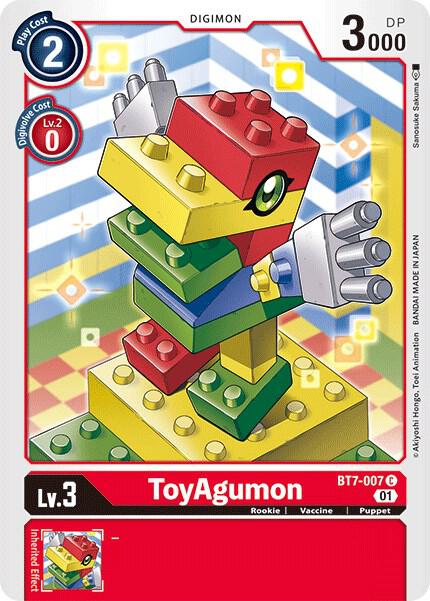 ToyAgumon BT7-007 C Common Next Adventure Digimon Near Mint