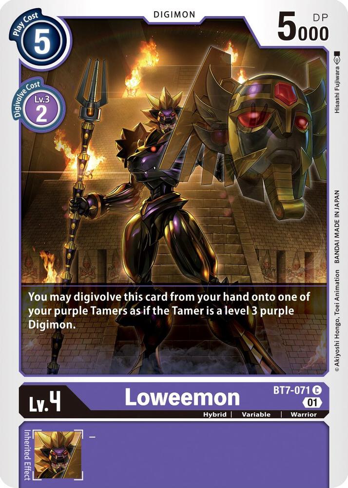 Loweemon BT7-071 C Common Next Adventure Digimon Near Mint