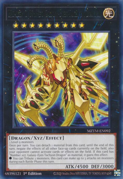 Number C107: Neo Galaxy-Eyes Tachyon Dragon MZTM-EN092 Yu-Gi-Oh NM