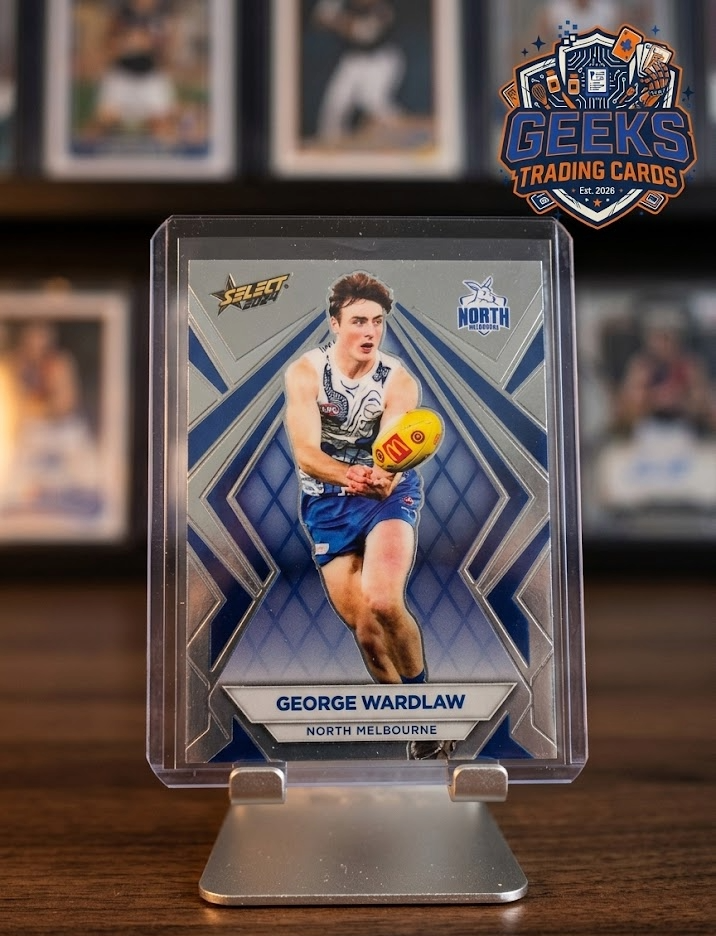 2024 Select Footy Stars ��� George Wardlaw ��� LUMINOUS BLUE ICE Parallel ��� NM AFL