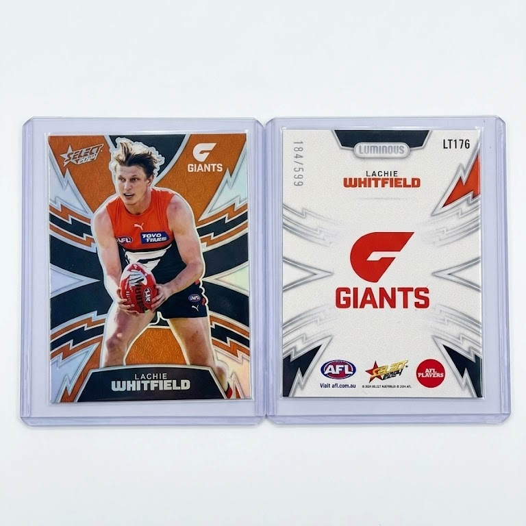 2024 Select AFL Lachie Whitfield GWS Giants Luminous Card - #184/599 (LT176)