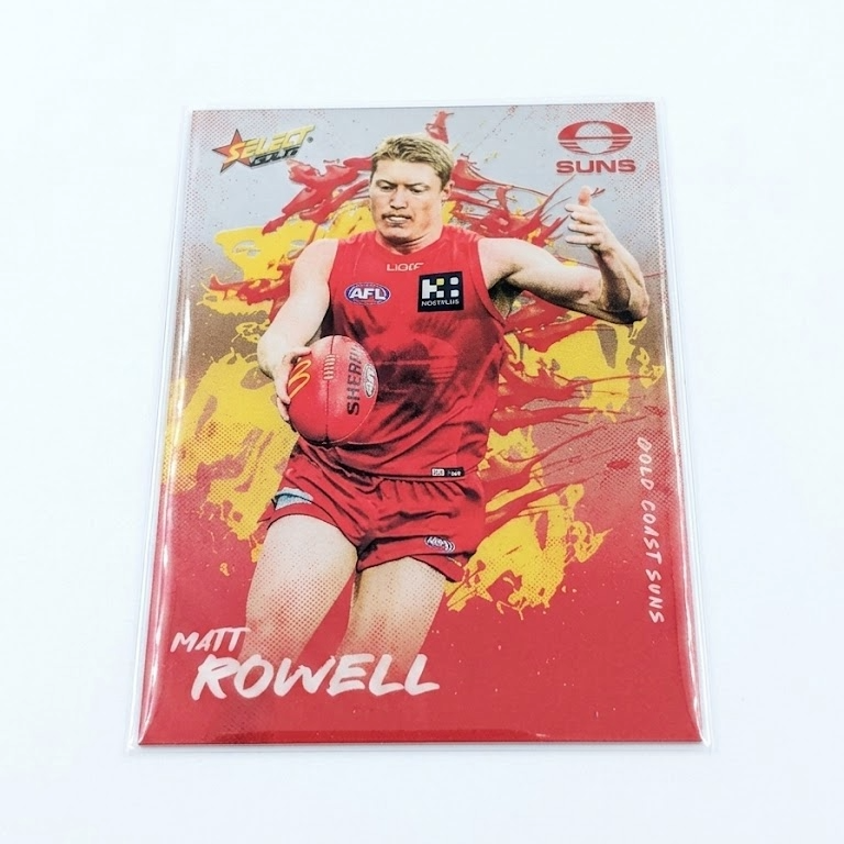 2026 AFL Select Footy Stars Adrenaline Matt Rowell #A45 | Gold Coast Suns Acetate Insert Card