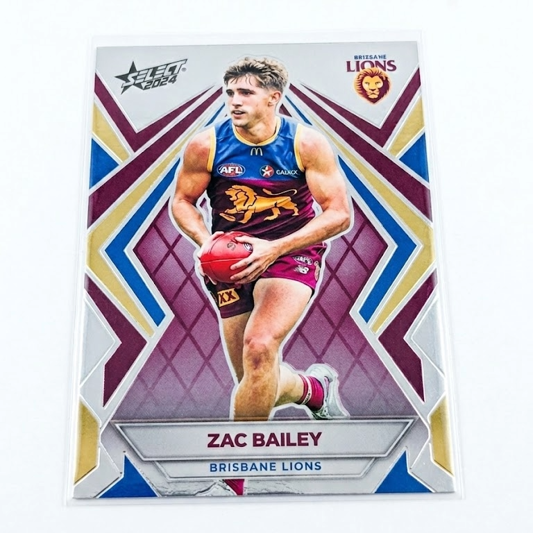 Zac Bailey 2024 Select AFL Footy Stars Luminous Insert Card L13 - Brisbane Lions